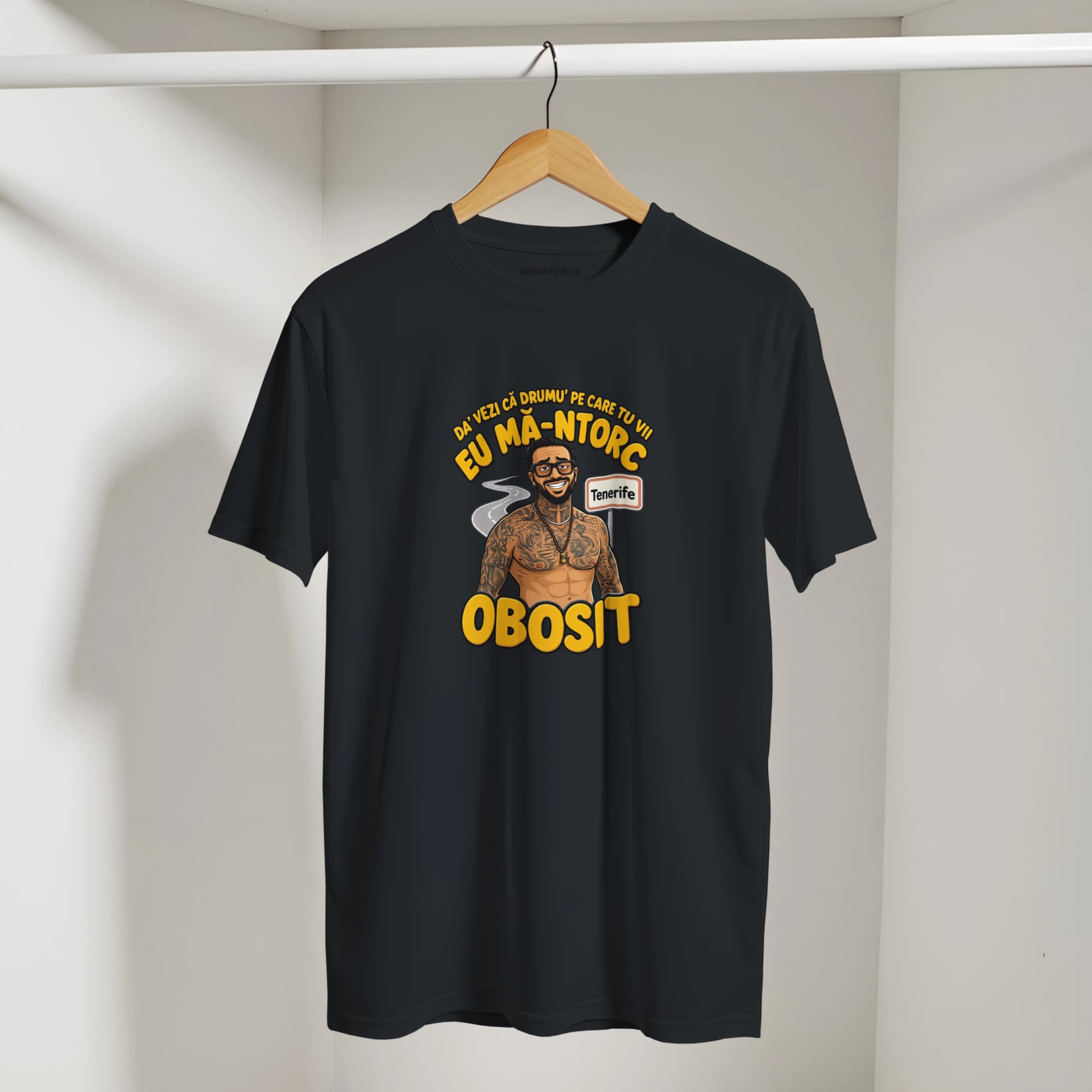 Tricou | Marcel Tenerife — culoare negru, vedere 2