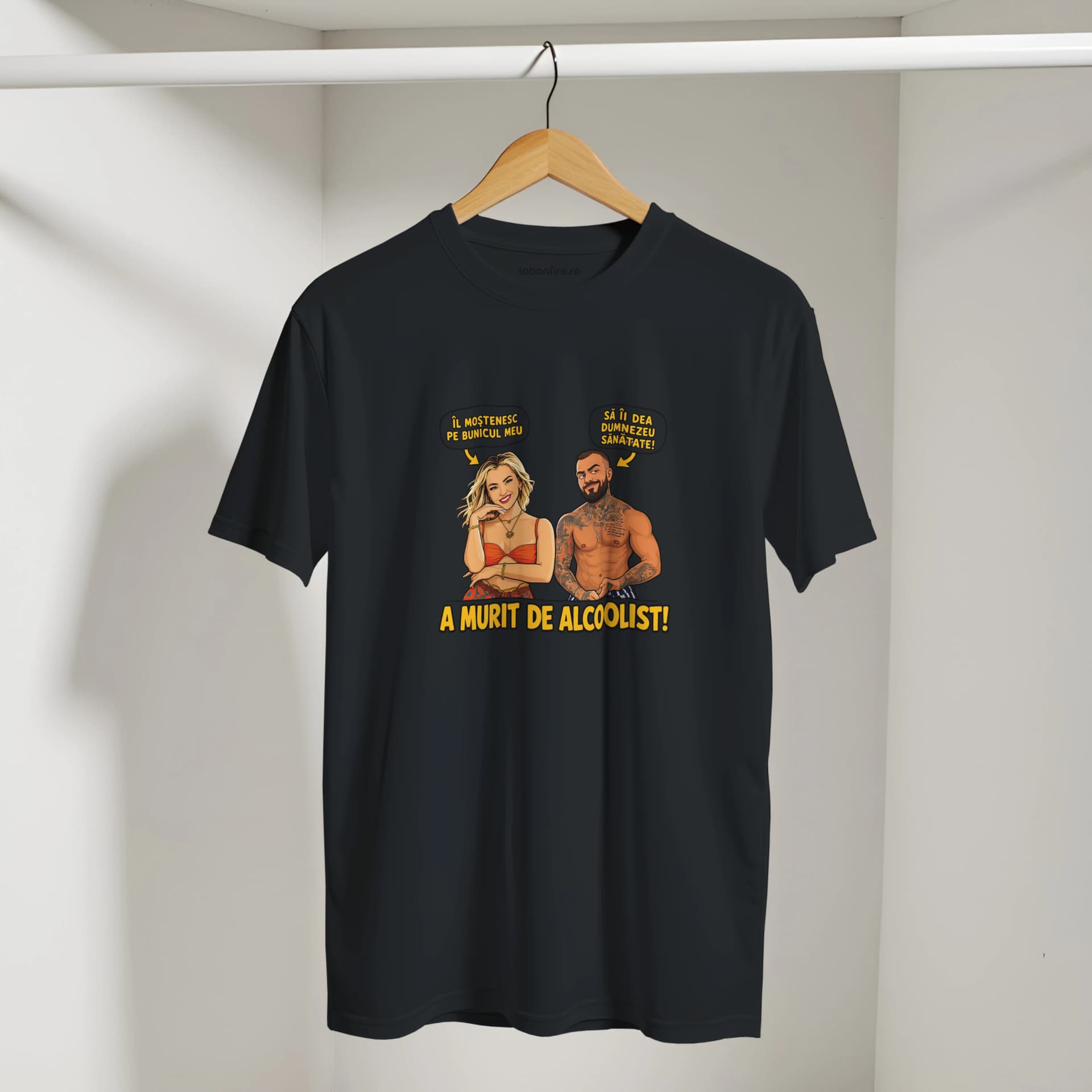 Tricou | Îl Moștenesc Pe Bunicu — culoare negru, vedere 2