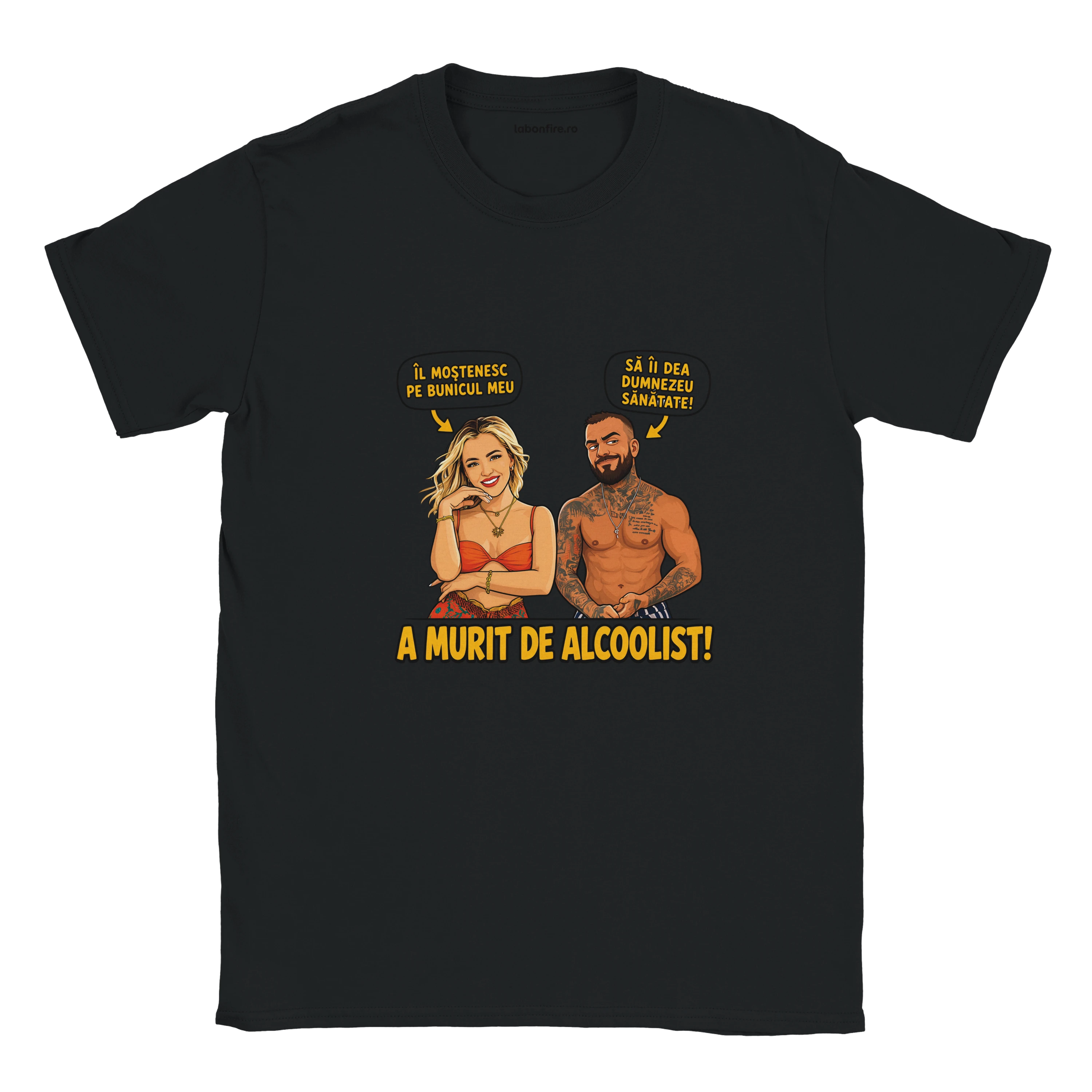 Tricou | Îl Moștenesc Pe Bunicu — culoare negru, vedere 1
