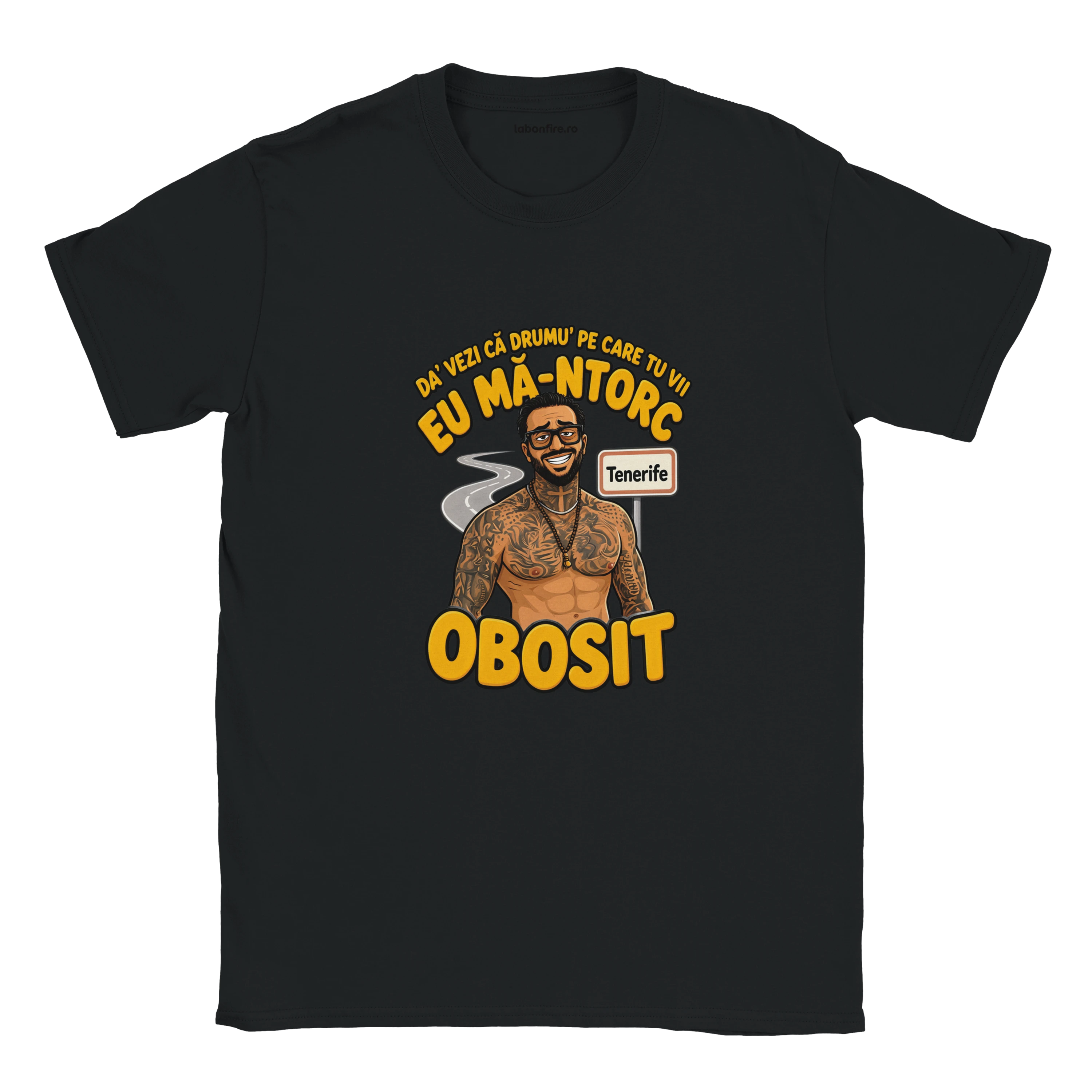 Tricou | Marcel Tenerife — culoare negru, vedere 1
